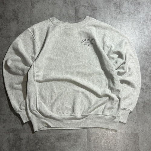 90s USA製 GRAY BEAR Crewneck 企業 グレー XL 詳細写真2