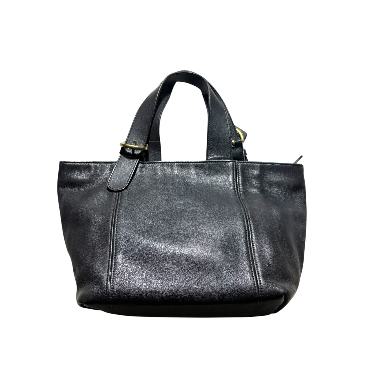 “OLD COACH” black leather hand bag