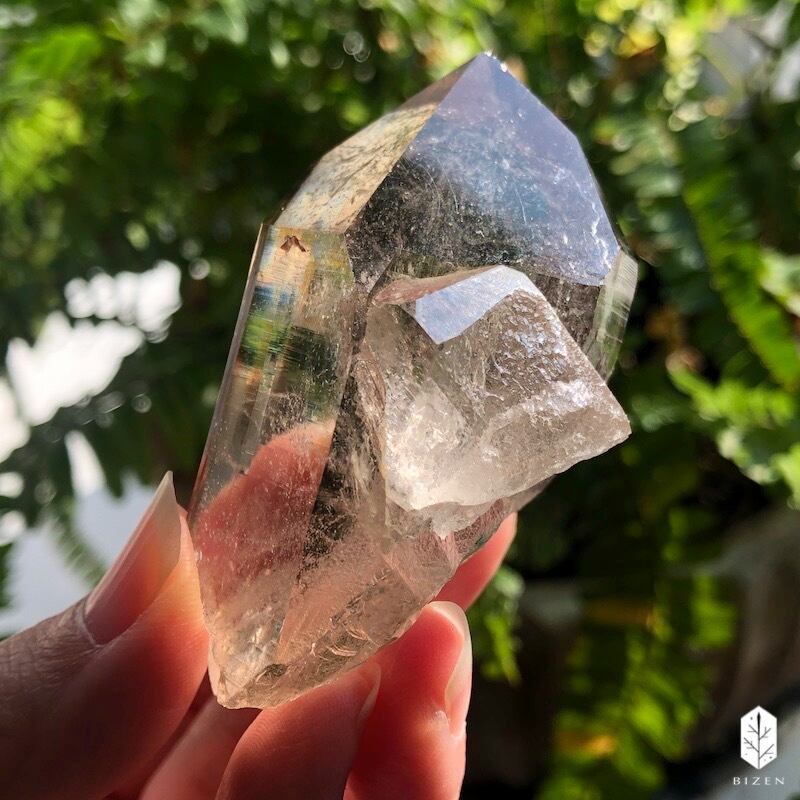 【爆レア】モンブラン（イタリア側）産 両剣スモーキークォーツ【IM230409】 動画】宝石質スモーキークォーツAAA- オーバルファセットカット9×7mm