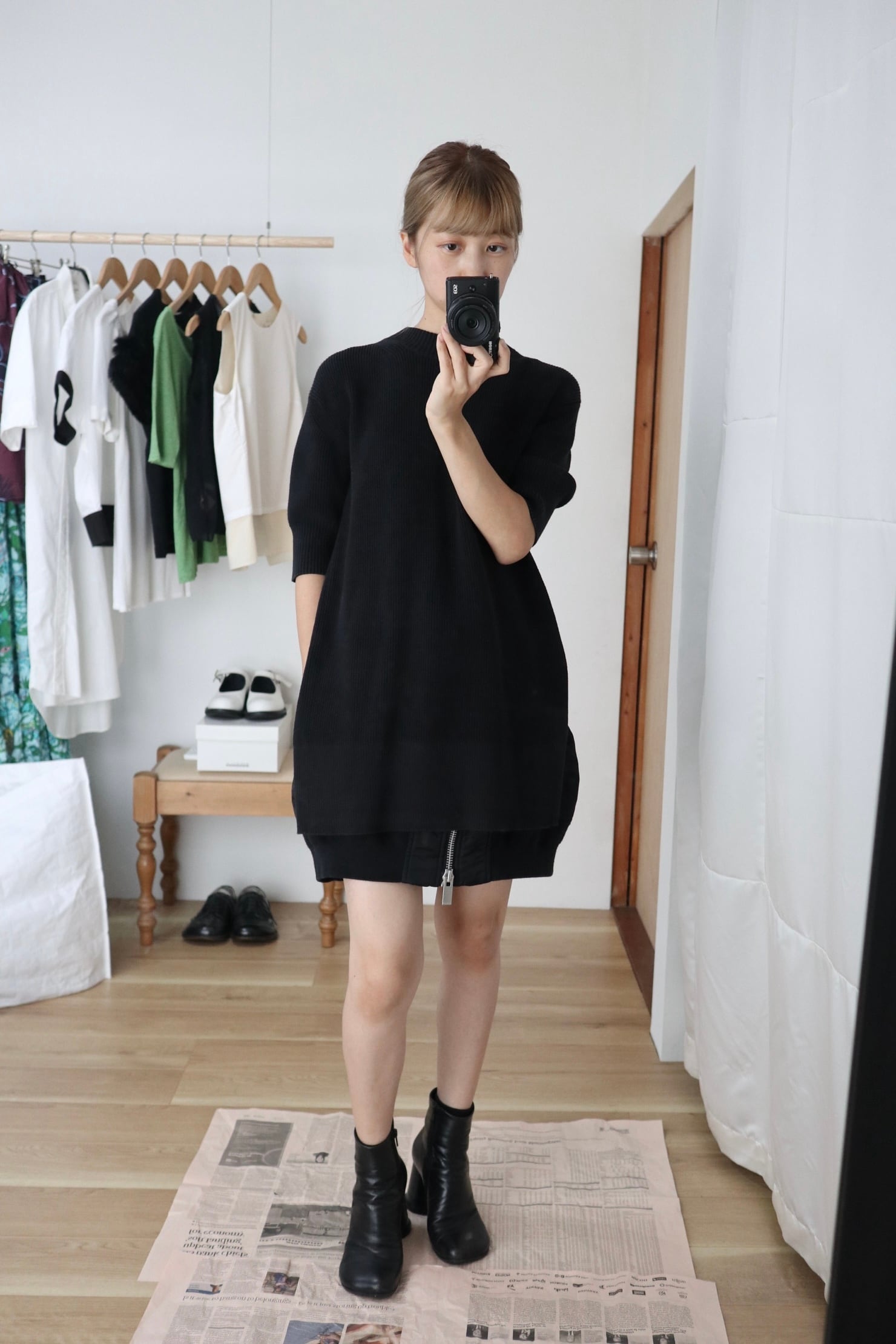 2025秋　シロデラボンテ　多機能ジャージ2faceワンピース　黒 siro de labonte (シロ デラ ボンテ) 多機能ジャージ 2FACE