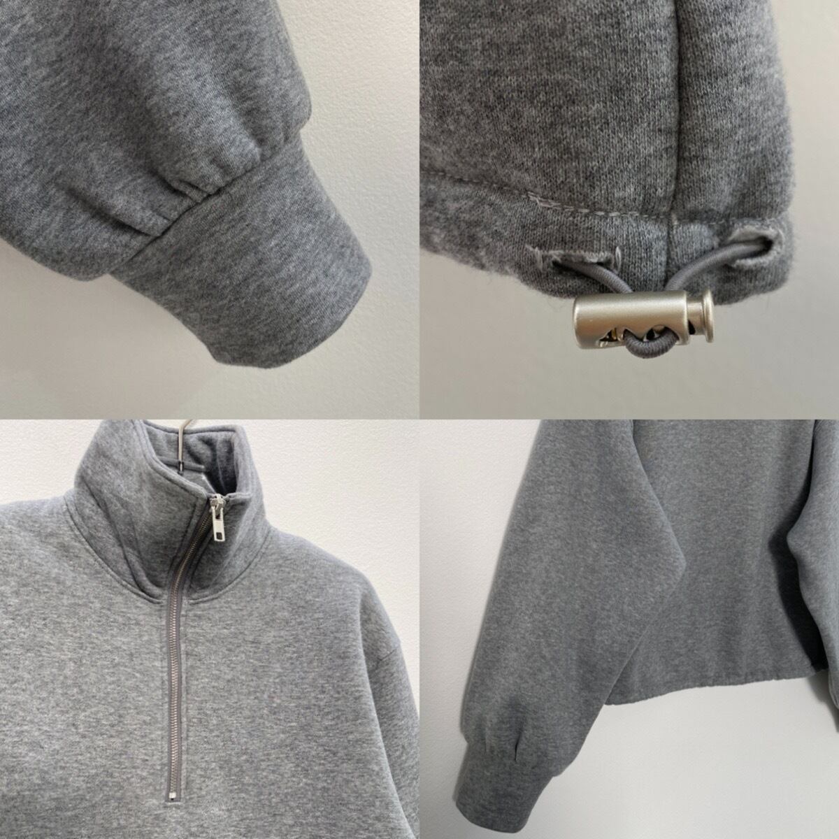 ハーフzipコンパクトスウェットPO/杢グレー | CFT.