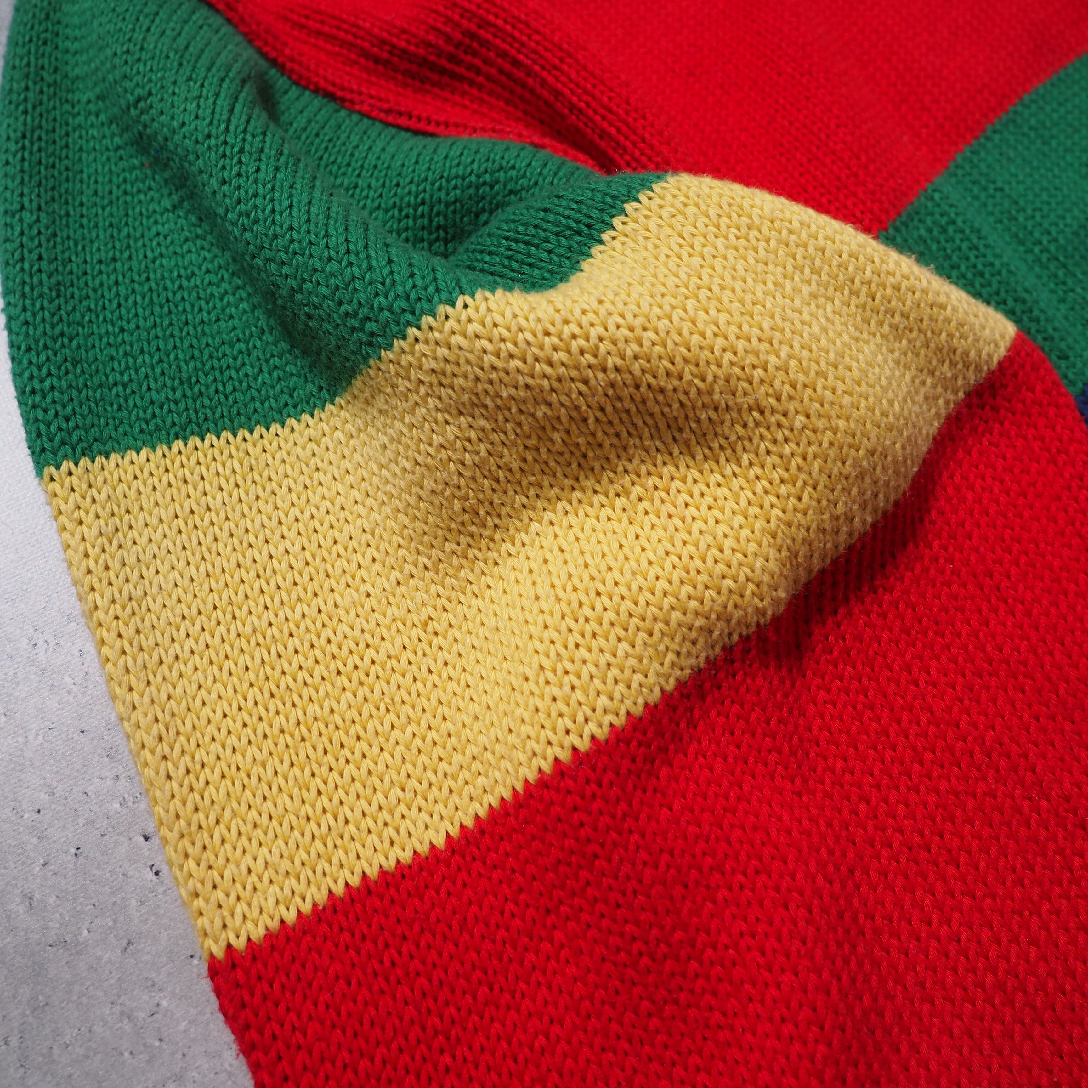 ” Foxhound ” Mulch color Border Design vintage loose knit(made in Italy)