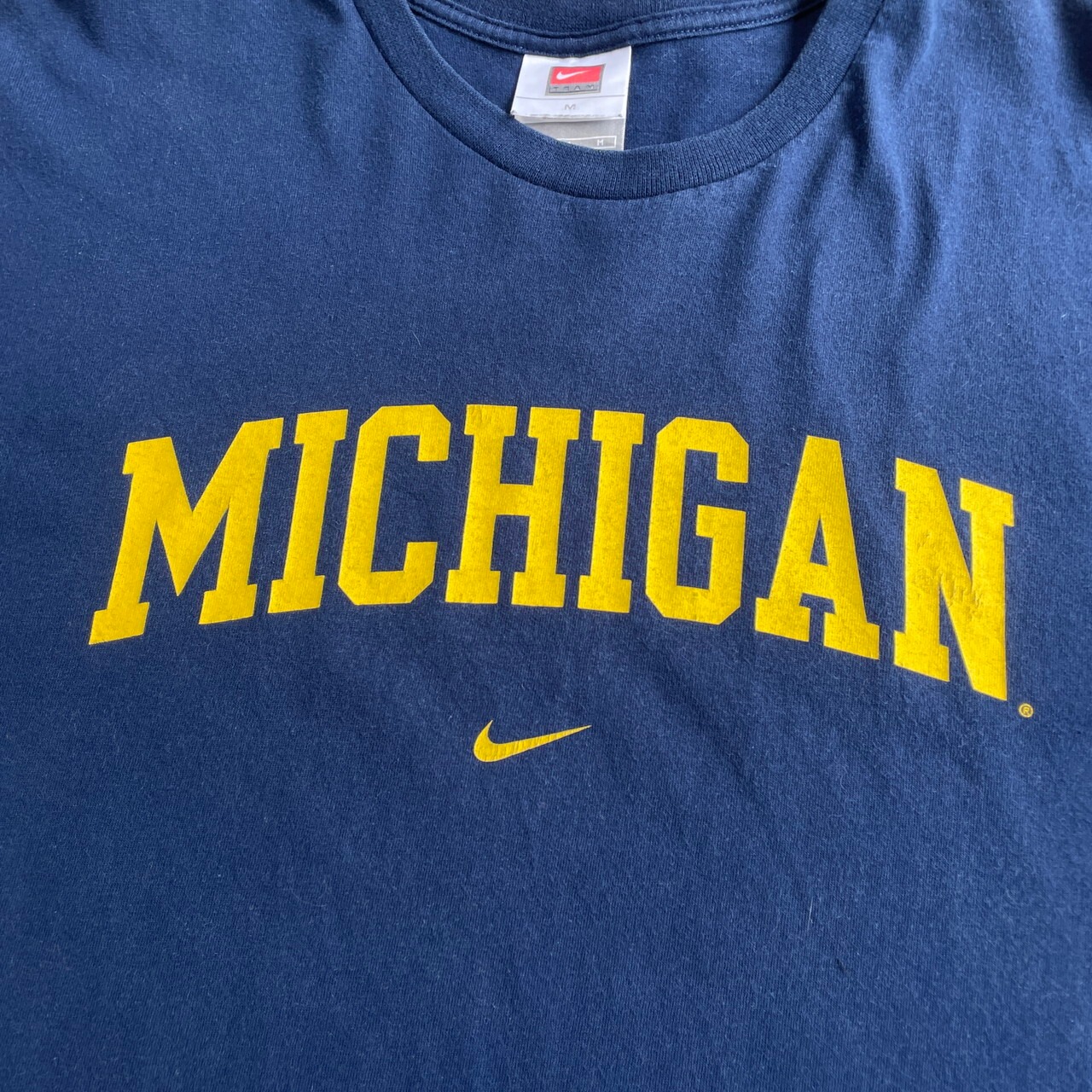 00年代 NIKE TEAM ナイキ MICHIGAN カレッジチーム Tシャツ メンズM 