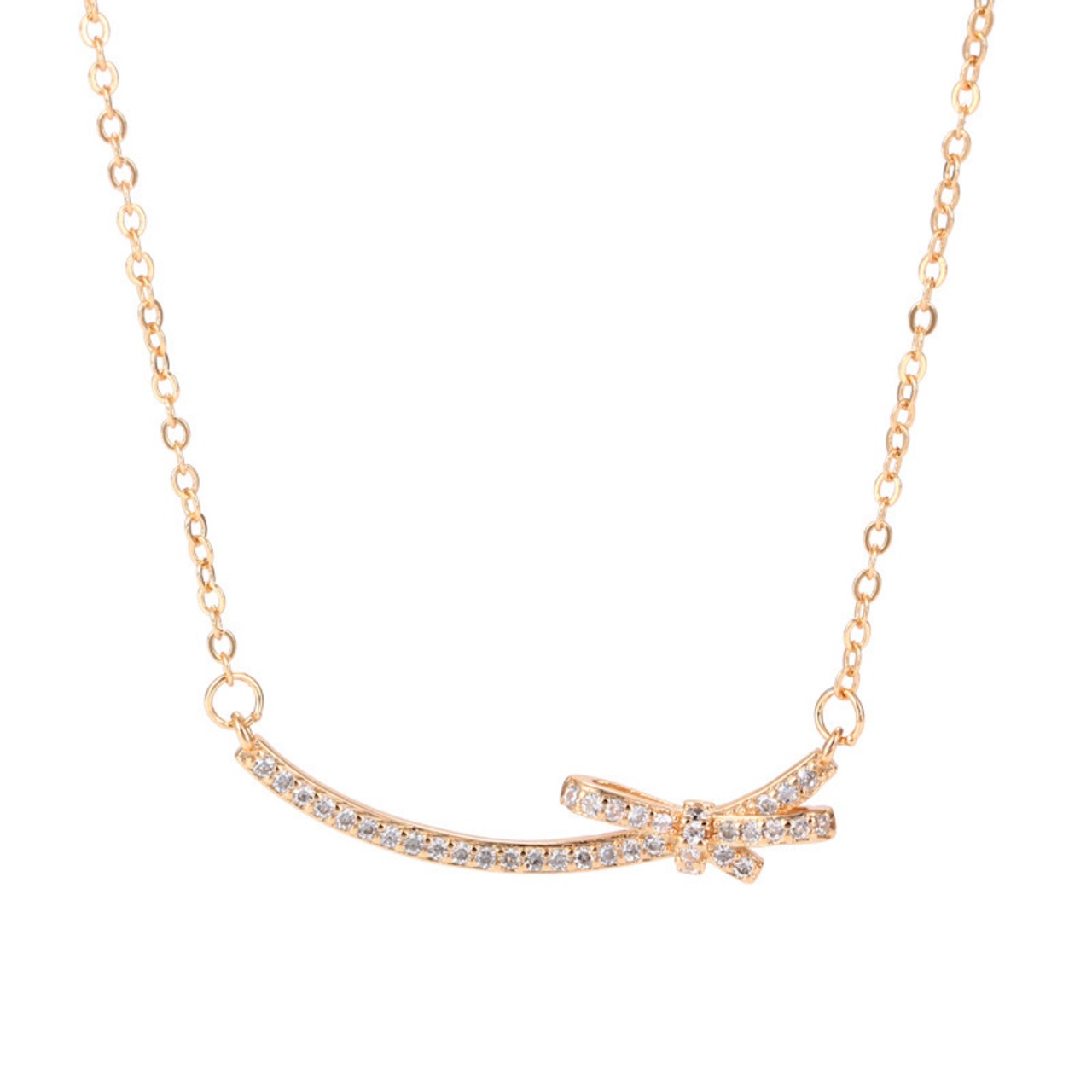 おしゃれ リボン 結び目 高級感 プレミアム ネックレス - 2