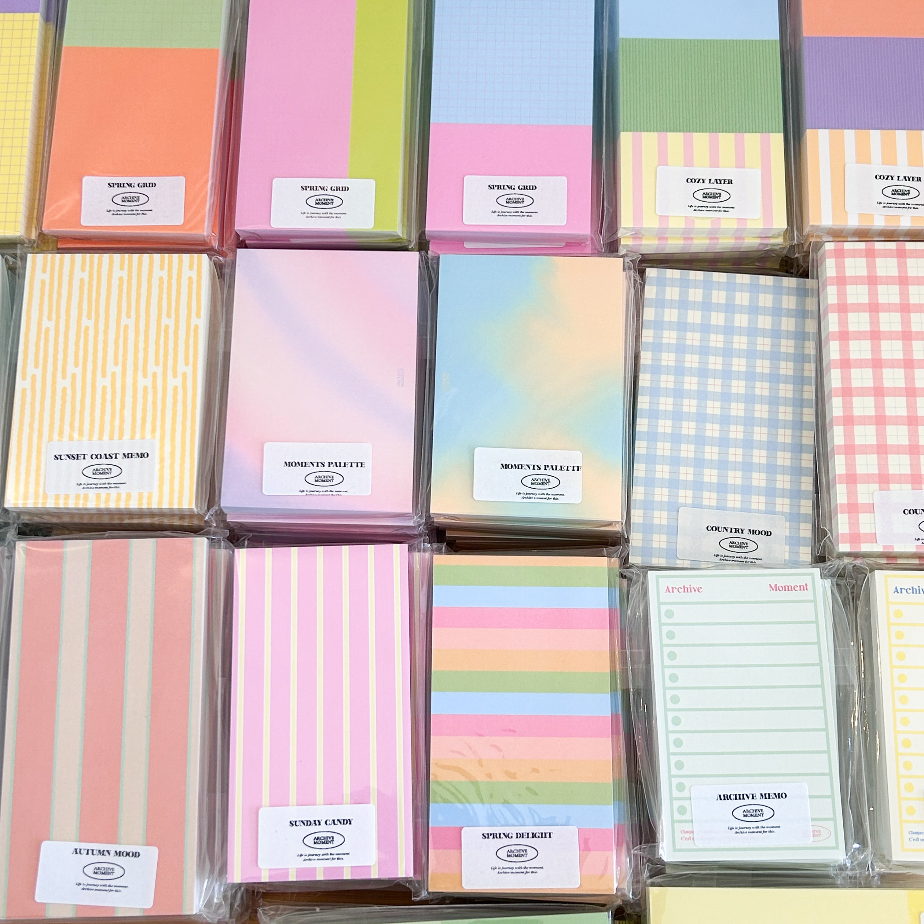 archive moment】メモ帳 Spring Grid | 韓国文具・雑貨 kaulcoffee.studio