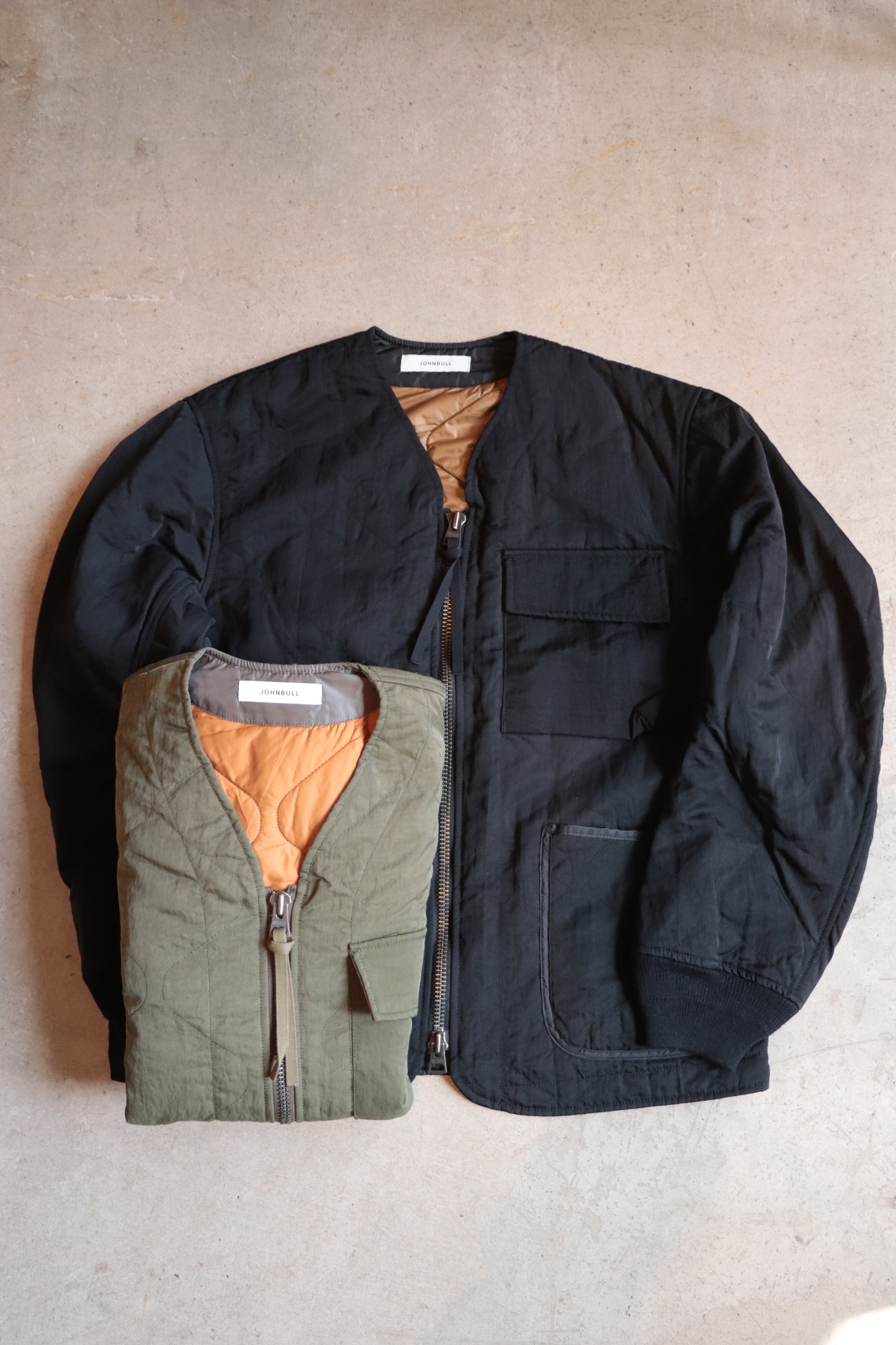 JOHN BULL キルティングジャケット オリーブ M Johnbull/ジョンブル