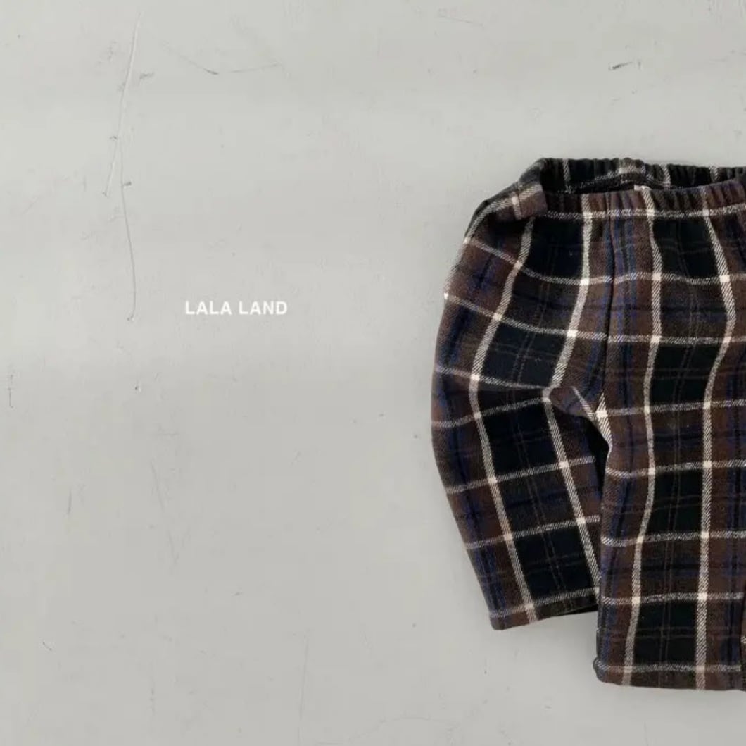 即納】winter check pants〔ウィンターチェックパンツ〕 lalaland