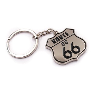 【在庫のみ】[K･Planning] ルート66 ROUTE66 メタルキーリング アメリカ雑貨 アメリカン雑貨 キーホルダー