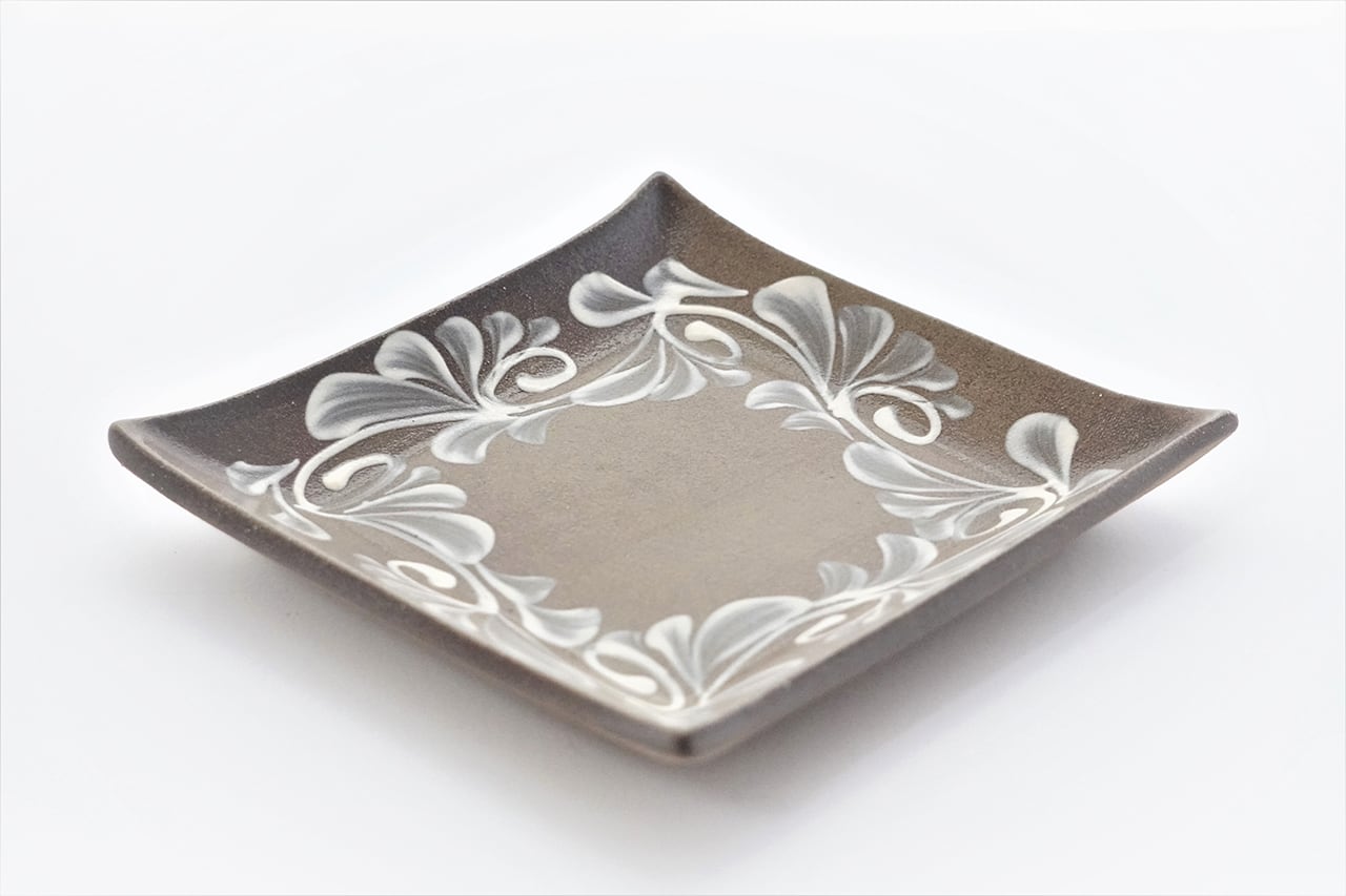 四角皿(□18) 白いっちん