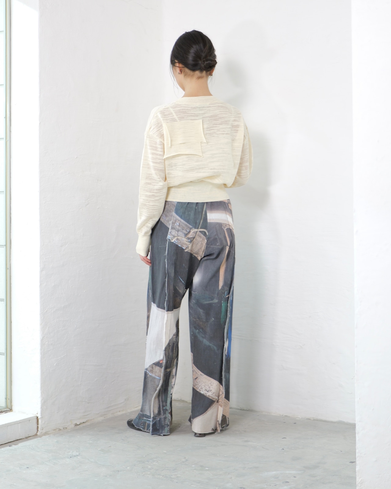 kotoha yokozawa - Graphic Yoryu Pants :Mono Coil|グラフィック楊柳/風景プリント/size 4