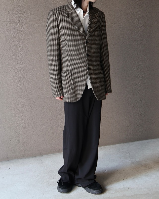 【Bottega Veneta】houndstooth wool tailored jacket