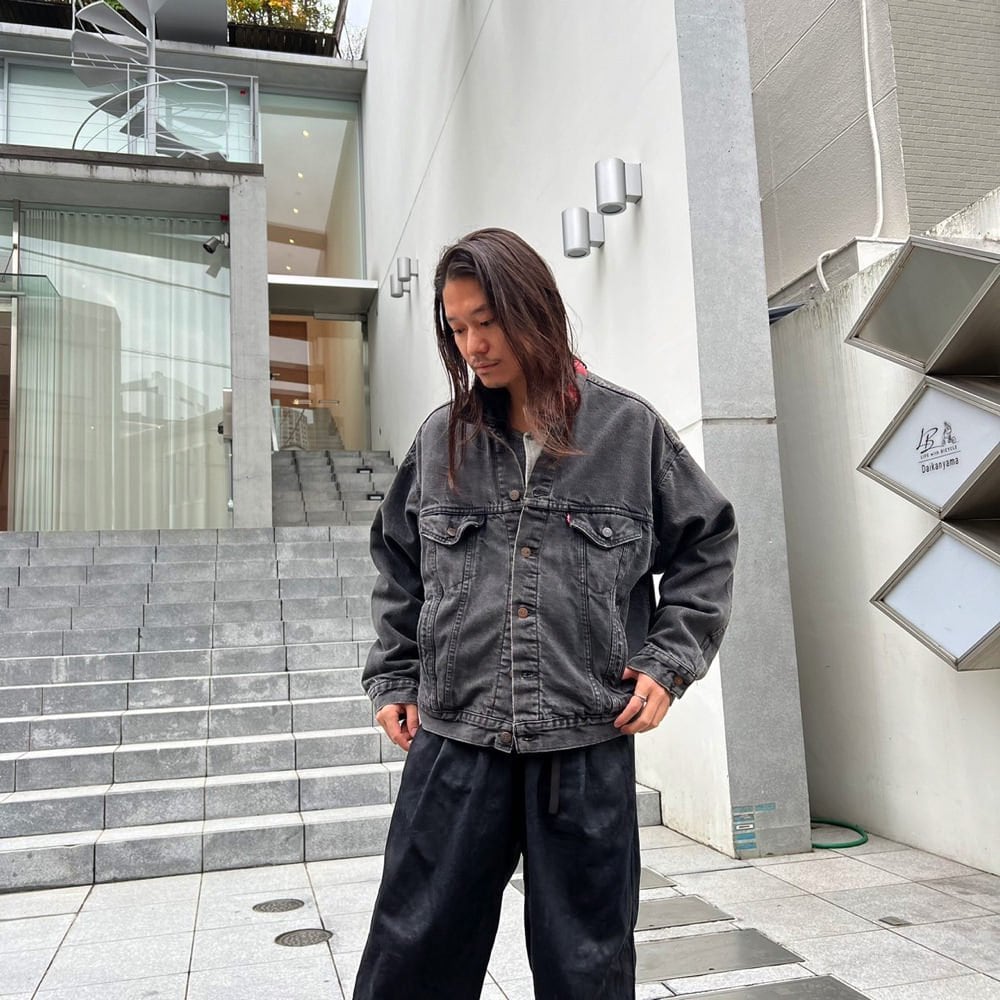 80's Levi's 70417 black denim jacket