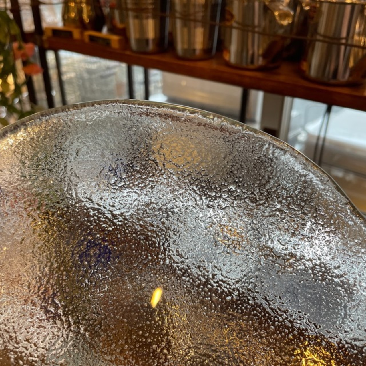 Turkey Organic Glass Bowl M  2color clear black / トルコ製 ガラス ボウル M 全2色 クリア ブラック ガラス食器 透明感 サラダボウル ニュアンス すりガラス風 キッチン雑貨 皿 食器 ギフト プレゼント