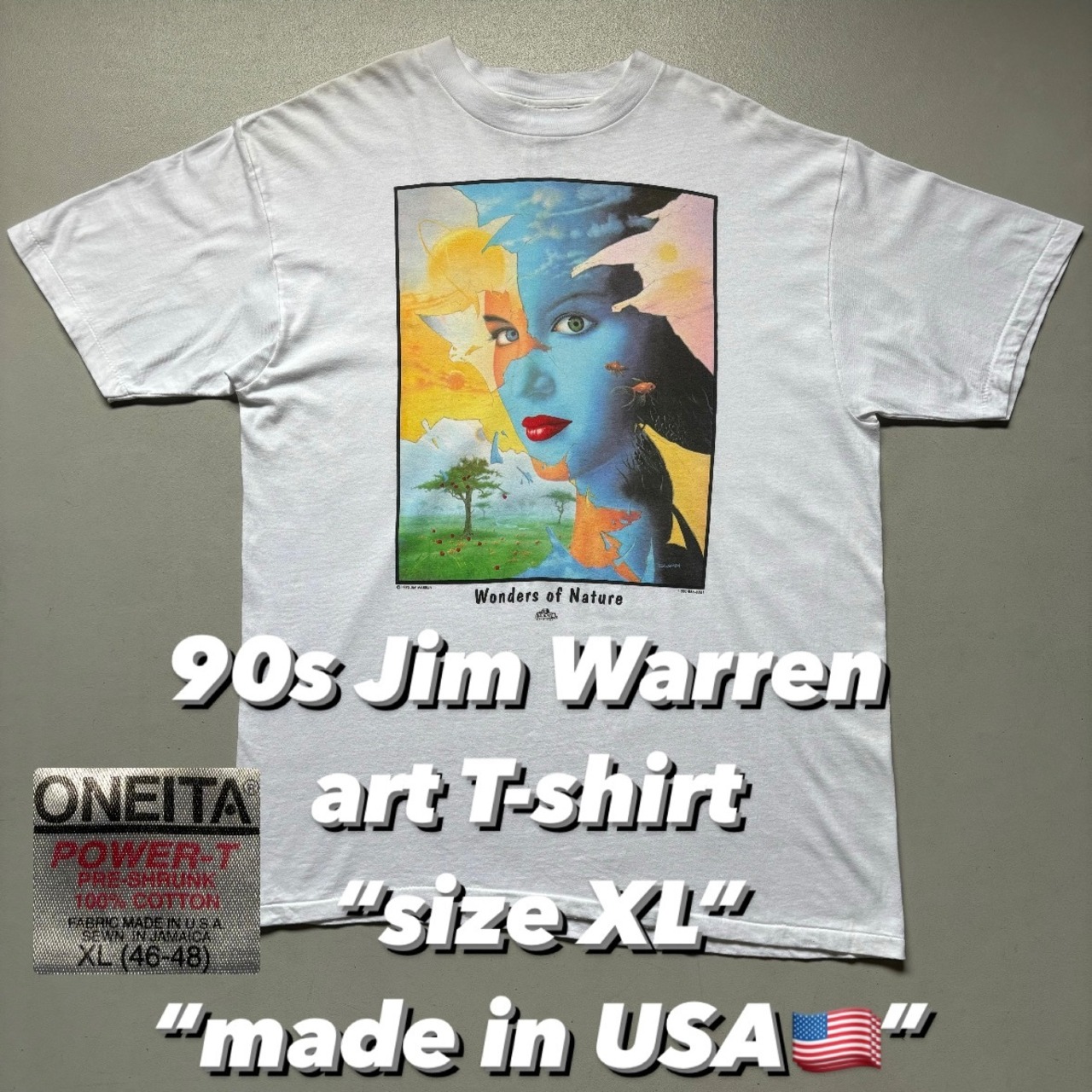 80〜90s Jim Warren Art Tshirt vintage usa 【公式通販】