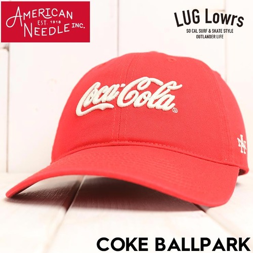 AMERICAN NEEDLE アメリカンニードル COKE Ballpark Coca-Cola コラボ ストラップバックキャップ 帽子 SMU674B-COKE 日本代理店正規品