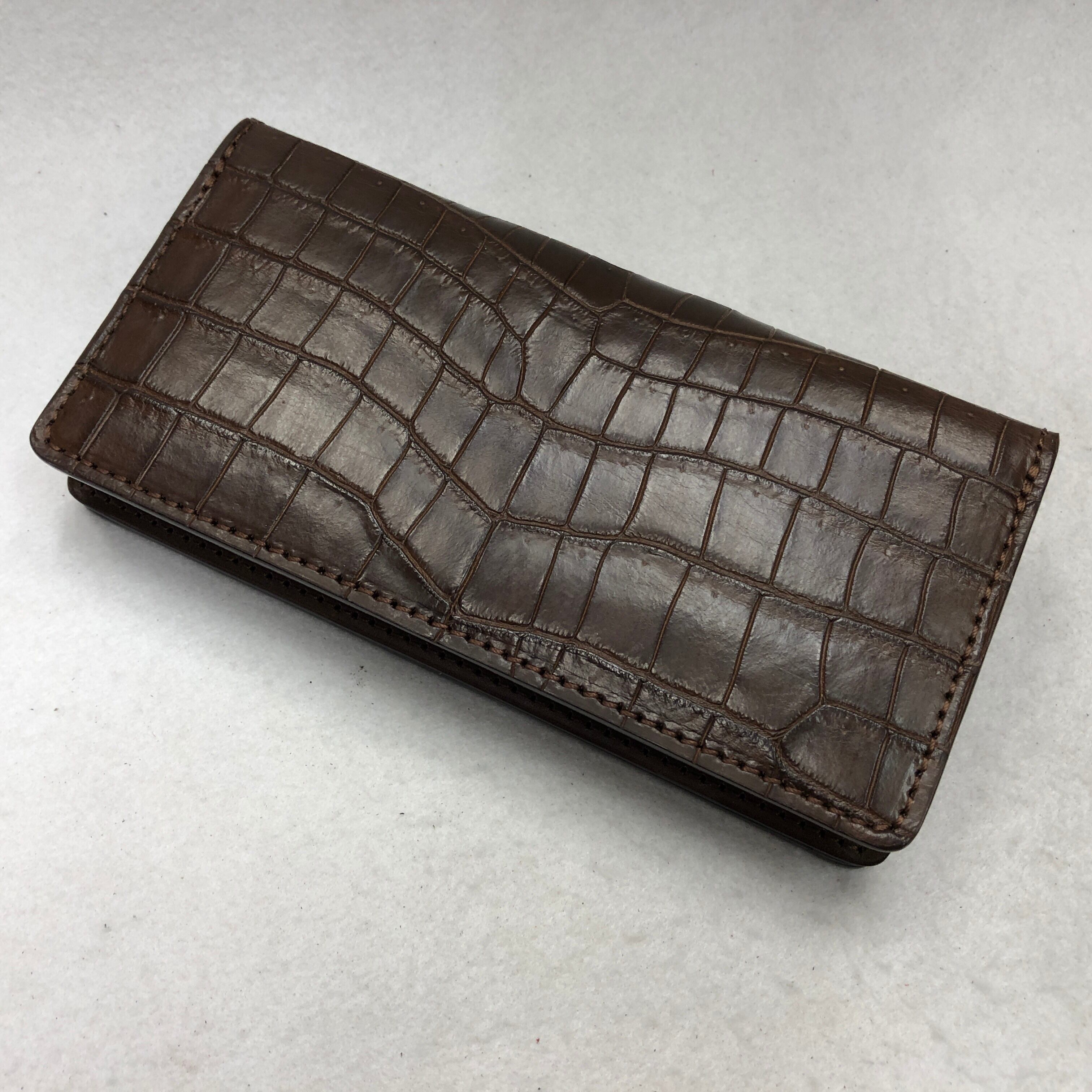 【新品・未使用】クロコダイル　横長財布 池田工芸】日本最大のクロコダイル専門店が贈る長財布Crocodile