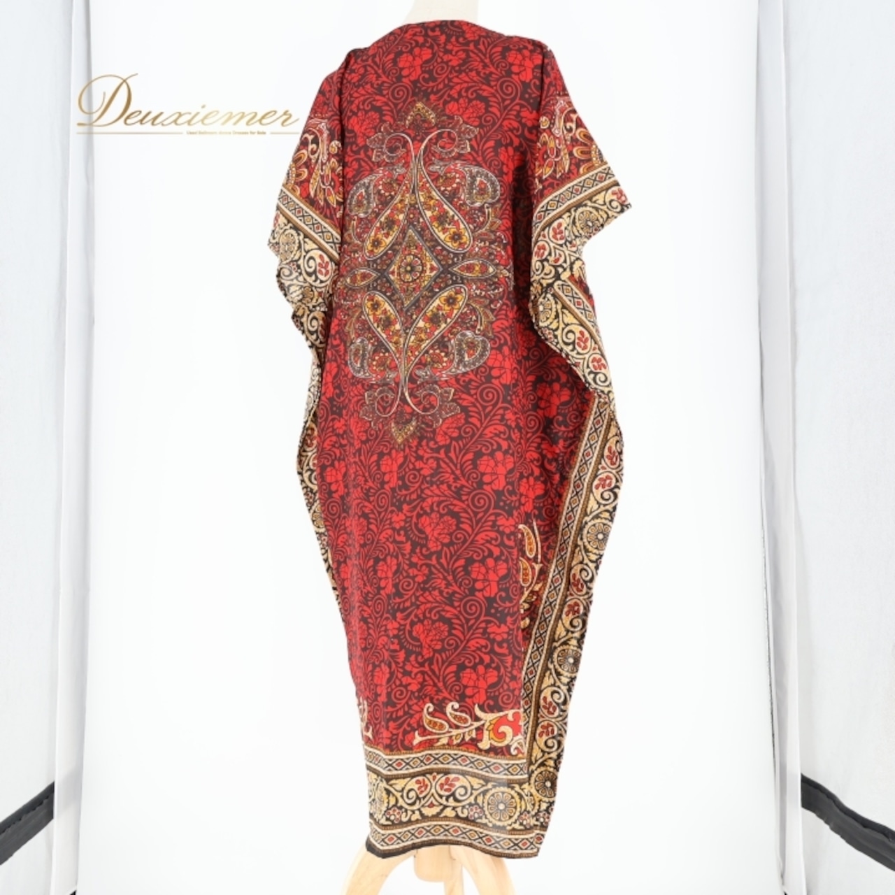 ベリーダンス 衣装 ガラベーヤ レッド系 ガラムガラム ワンピース 羽織り 赤 黒 黄 白 Garam garam 総柄 柄 模様 軽い 華やか 民族衣装 ダンス衣装 ステージ イベント ブラック系 イエロー系 ホワイト系