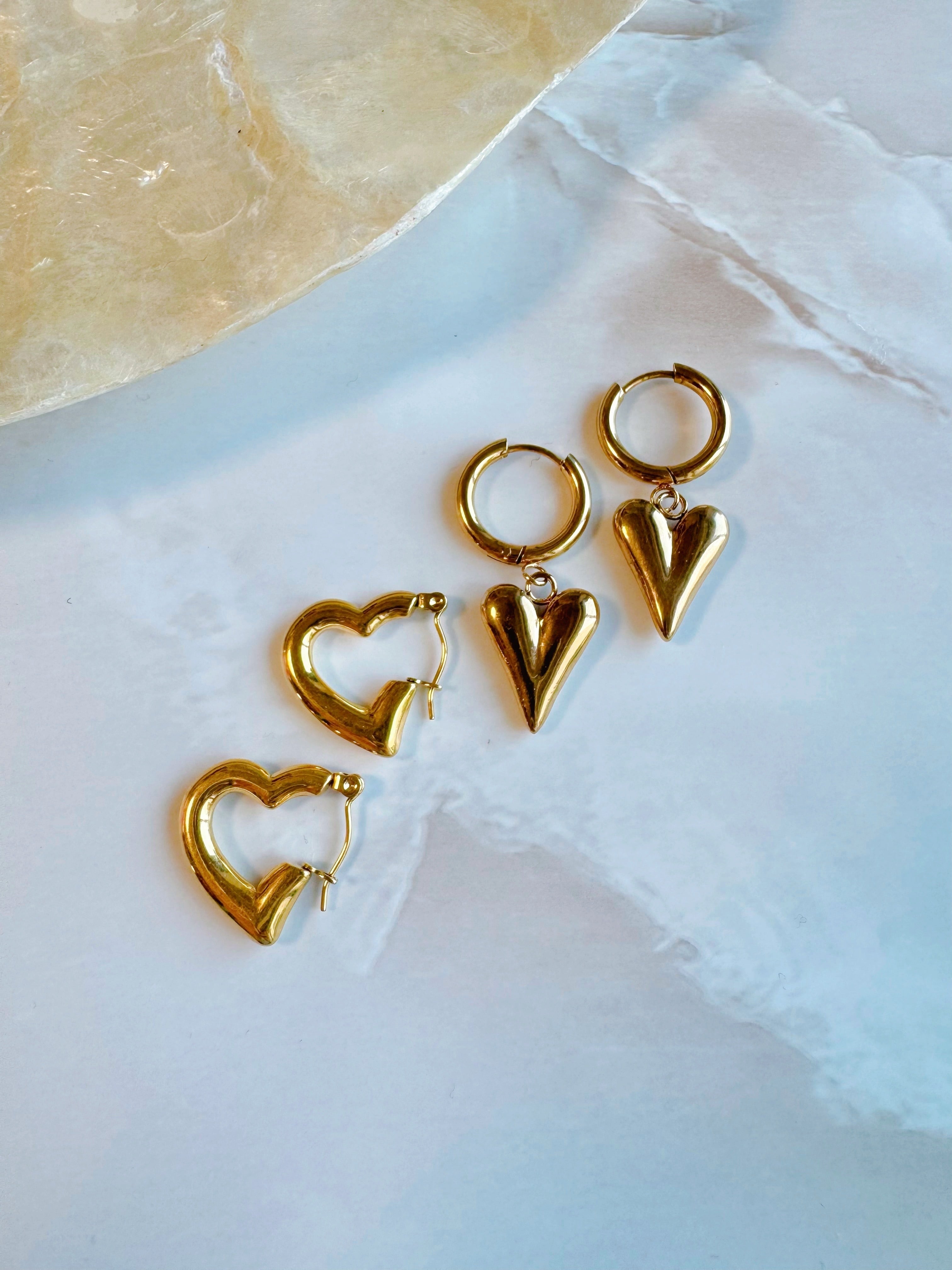 Stainless Heart earrings(ステンレスハートピアス)