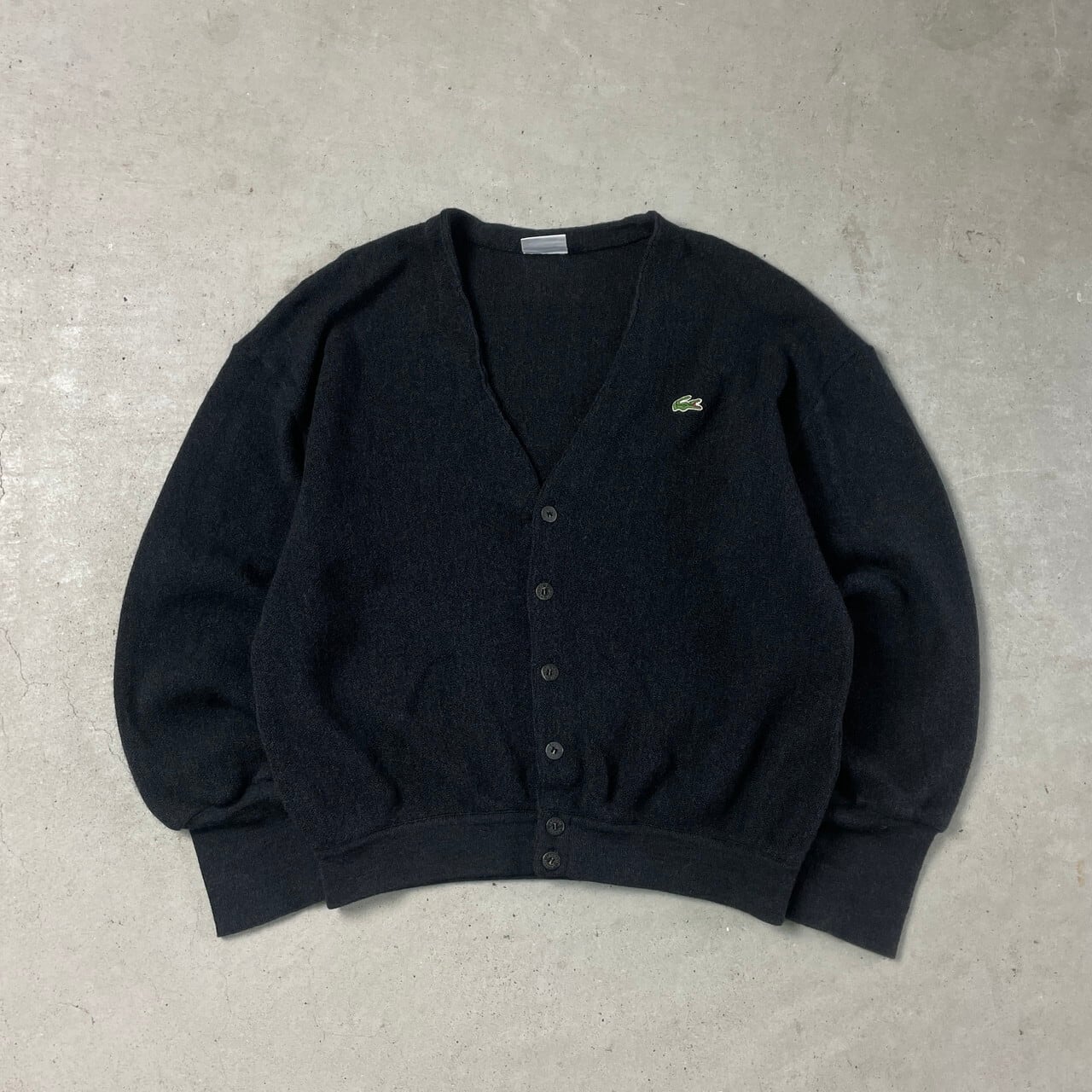 80年代〜 LACOSTE ラコステ ウールニットカーディガン メンズS相当 