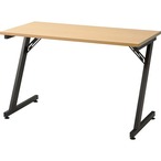 デスク OF-03NA パソコンデスク 120cm 学習机 勉強机 机 おしゃれ 木目調 ナチュラル スチール脚 オフィスデスク シンプルデスク テーブル 在宅勤務 テレワーク リモートワーク アジャスター