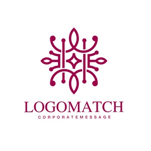 洗練されたレリーフのロゴ