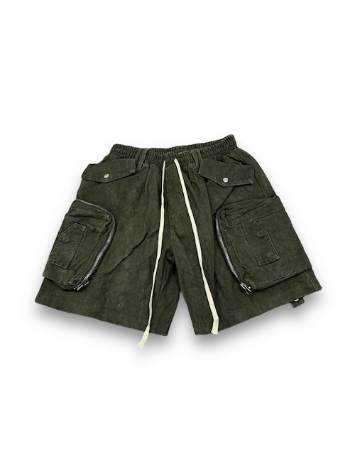 【PLANET STUDIO】long cord side big pocket half pants