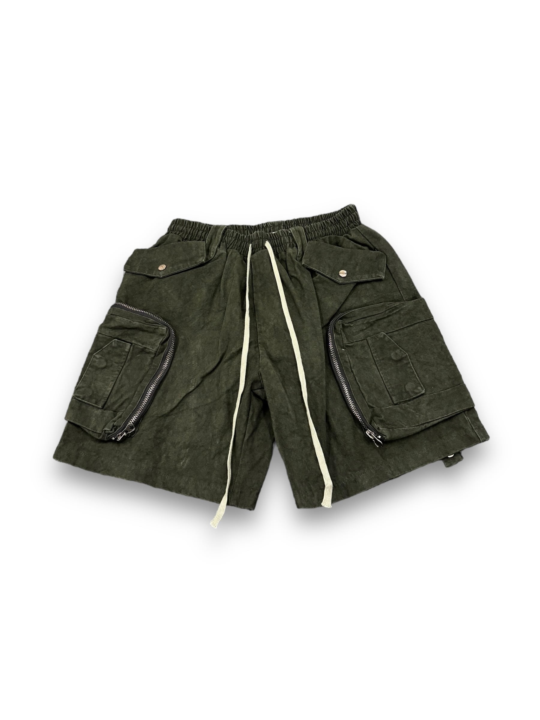 【PLANET STUDIO】long cord side big pocket half pants