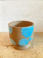陶器鉢カバー　Φ約17.5cm(6号鉢サイズ)　ブルー
