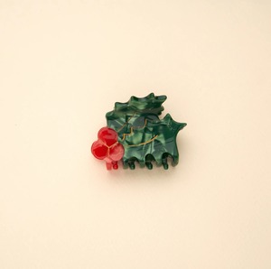 【Coucou Suzette  Festive season collection - Holly mini hair claw-】