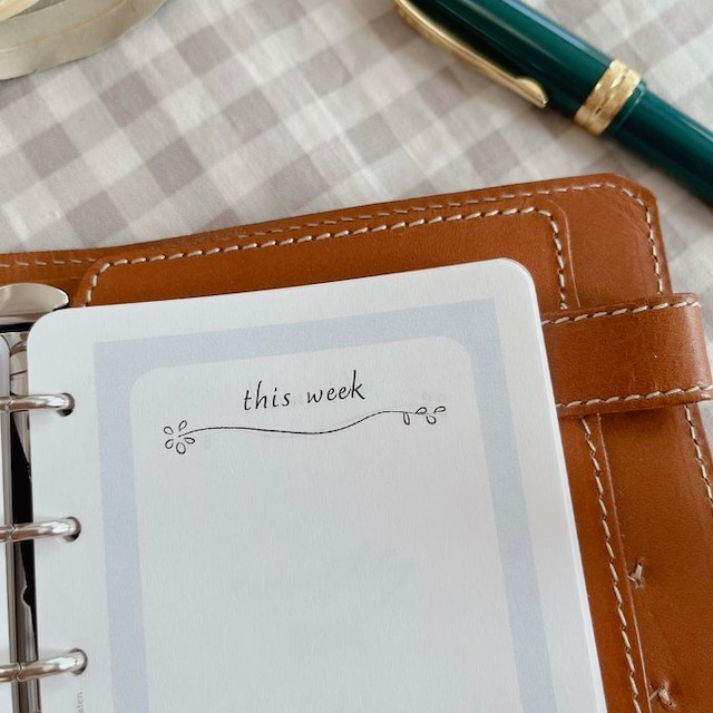 ミニ6穴サイズ/this weekリフィル