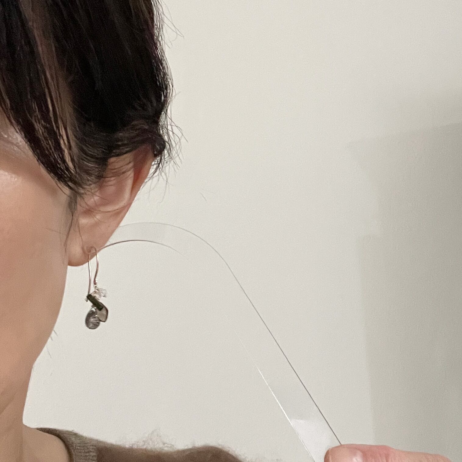 No.1063 アンモライトクォーツフックピアス No.1063 アンモライトクォーツフックピアス