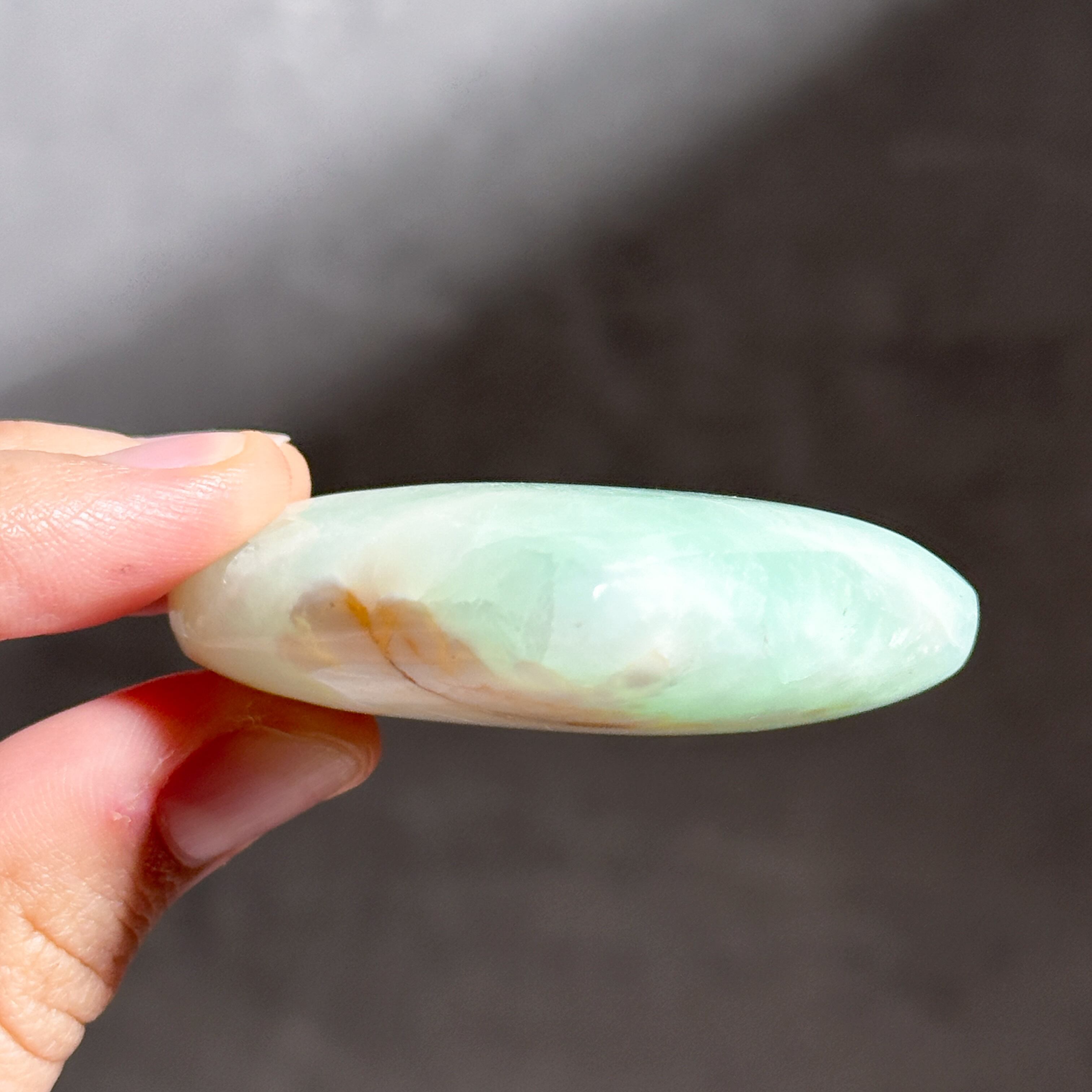 カリビアンブルーカルサイト ハート 32◇Caribbian Blue Calcite