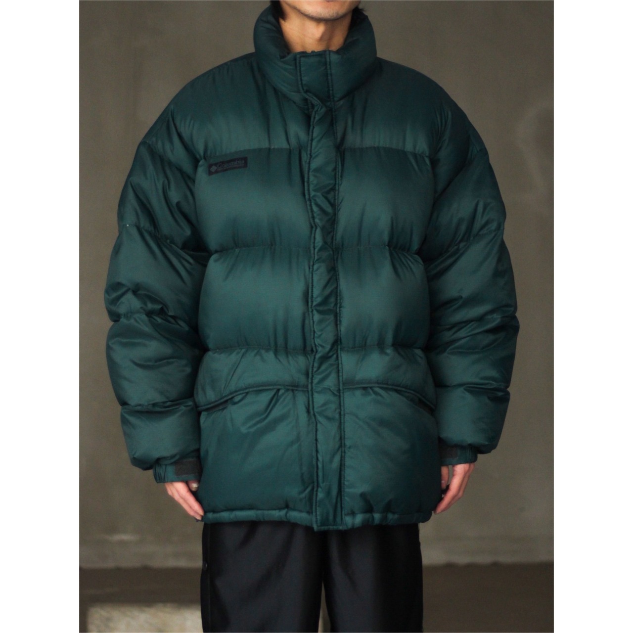 CUBA】1990s vintage Columbia nylon quilting down jacket -6690- | cv