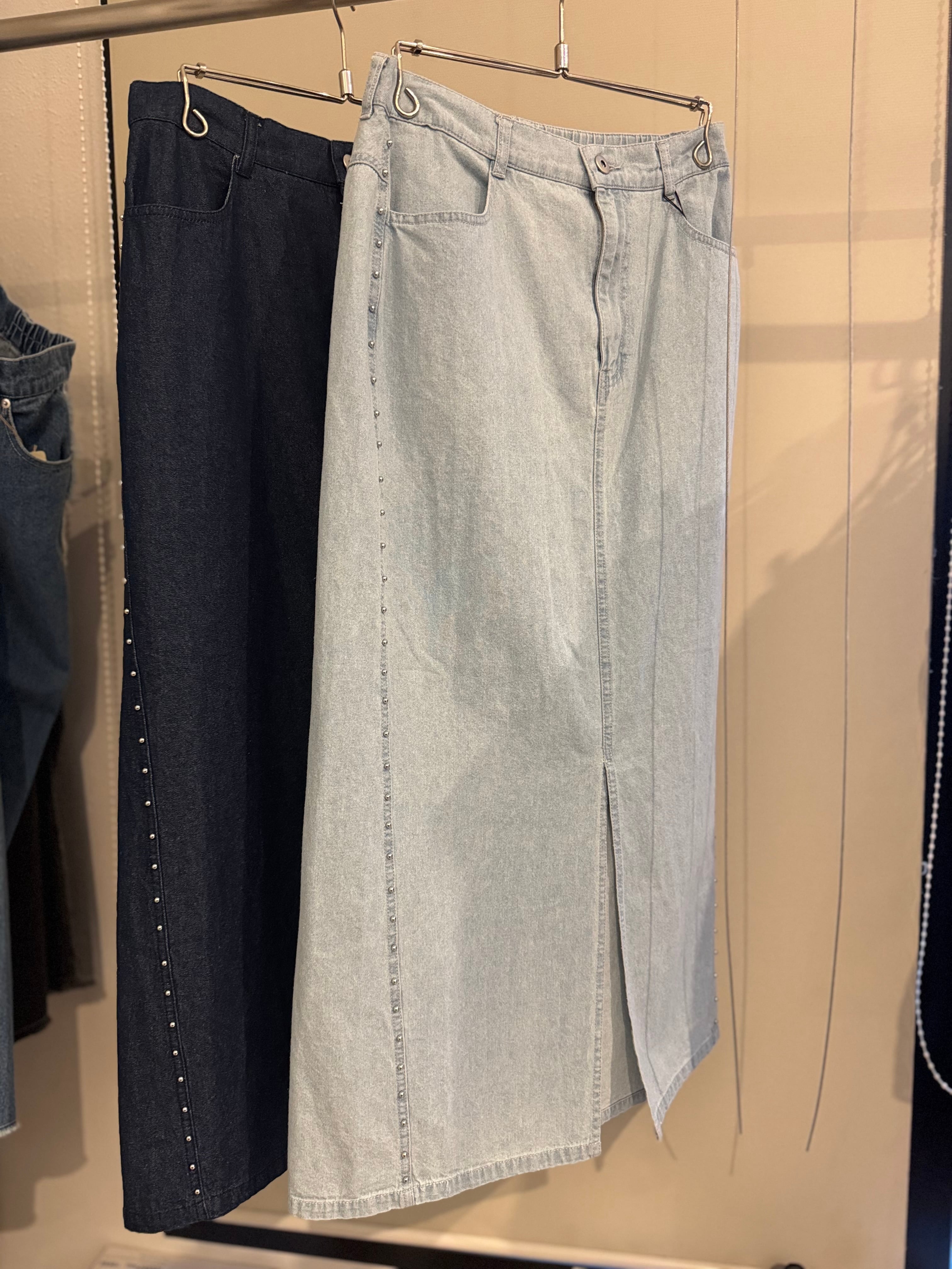 【SELECT】スタッズデニムタイトスカート 43-0123