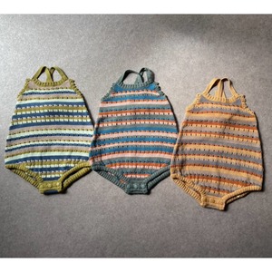 【&pal】openwork knitting holder neck rompers
