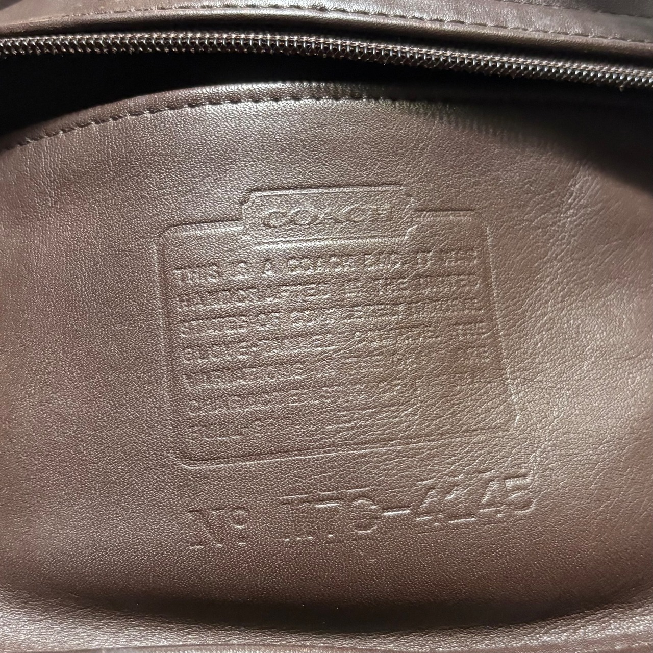 “OLD COACH” leather hand bag