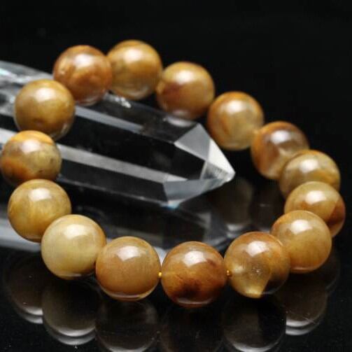 ルチルクォーツ ブレスレット 14mm 211-4006