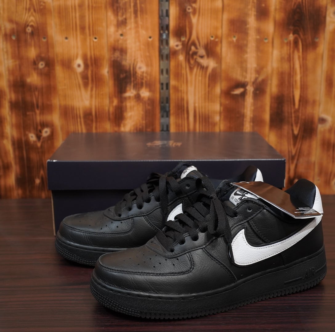 nike air force 1 low retro qs us8 26cm/cq0492 001 ナイキ 黒白 靴