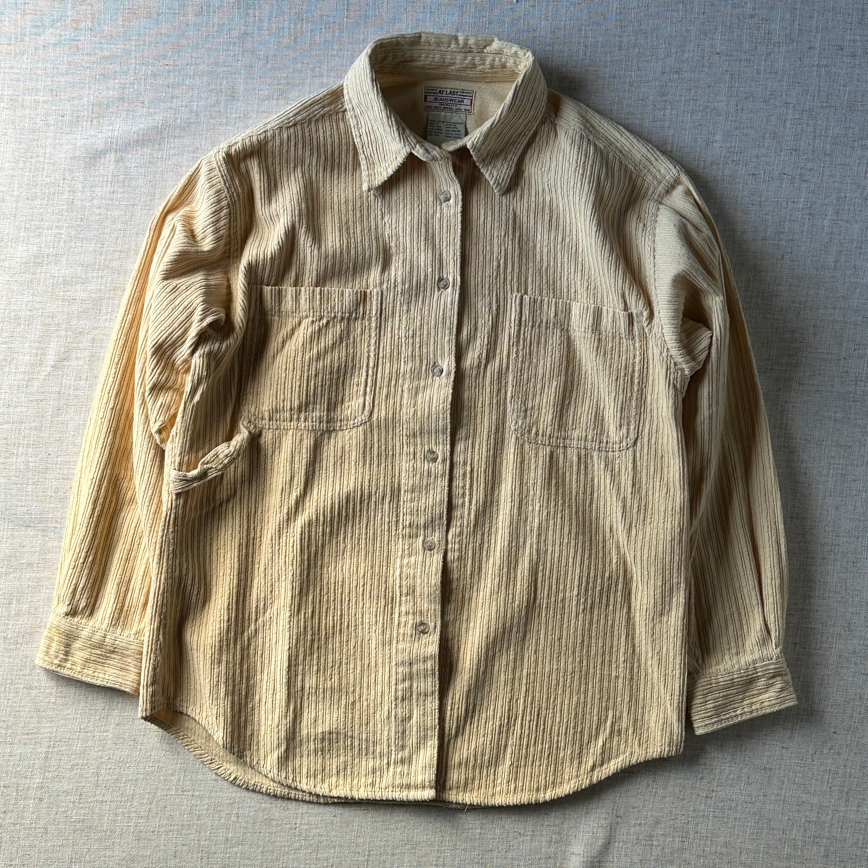 90s Wide Wale Corduroy Shirt Unisex L