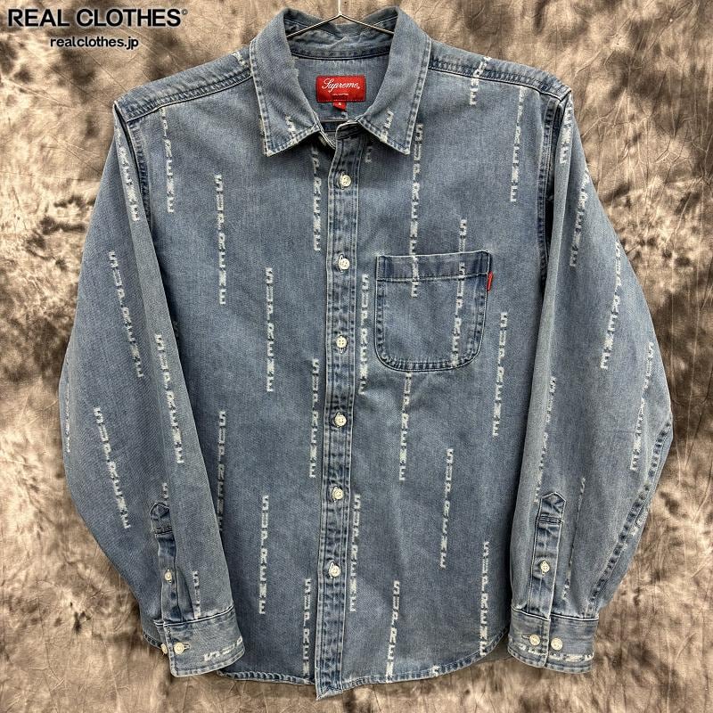Supreme/シュプリーム【20AW】Logo Stripe Jacquard Denim Shirt/ロゴ  