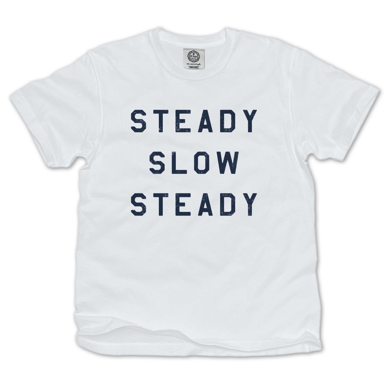 STEADY SLOW STEADY white x navy | El Topo Online Store