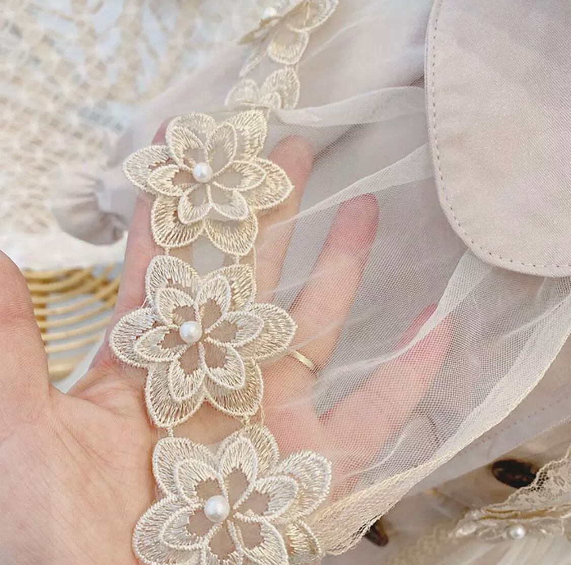 チュールワンピースコート》》》》》海外子供服 ラウンドカラー チュール ベビー キッズ フォト 撮影 ナチュラル トレンチコート ワンピース 春