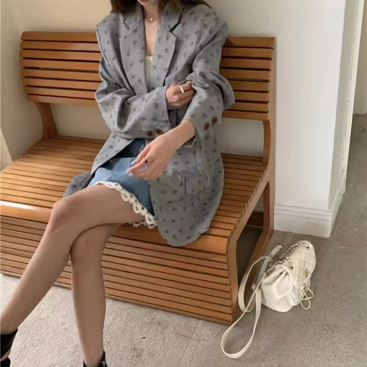 flower tailored jacket