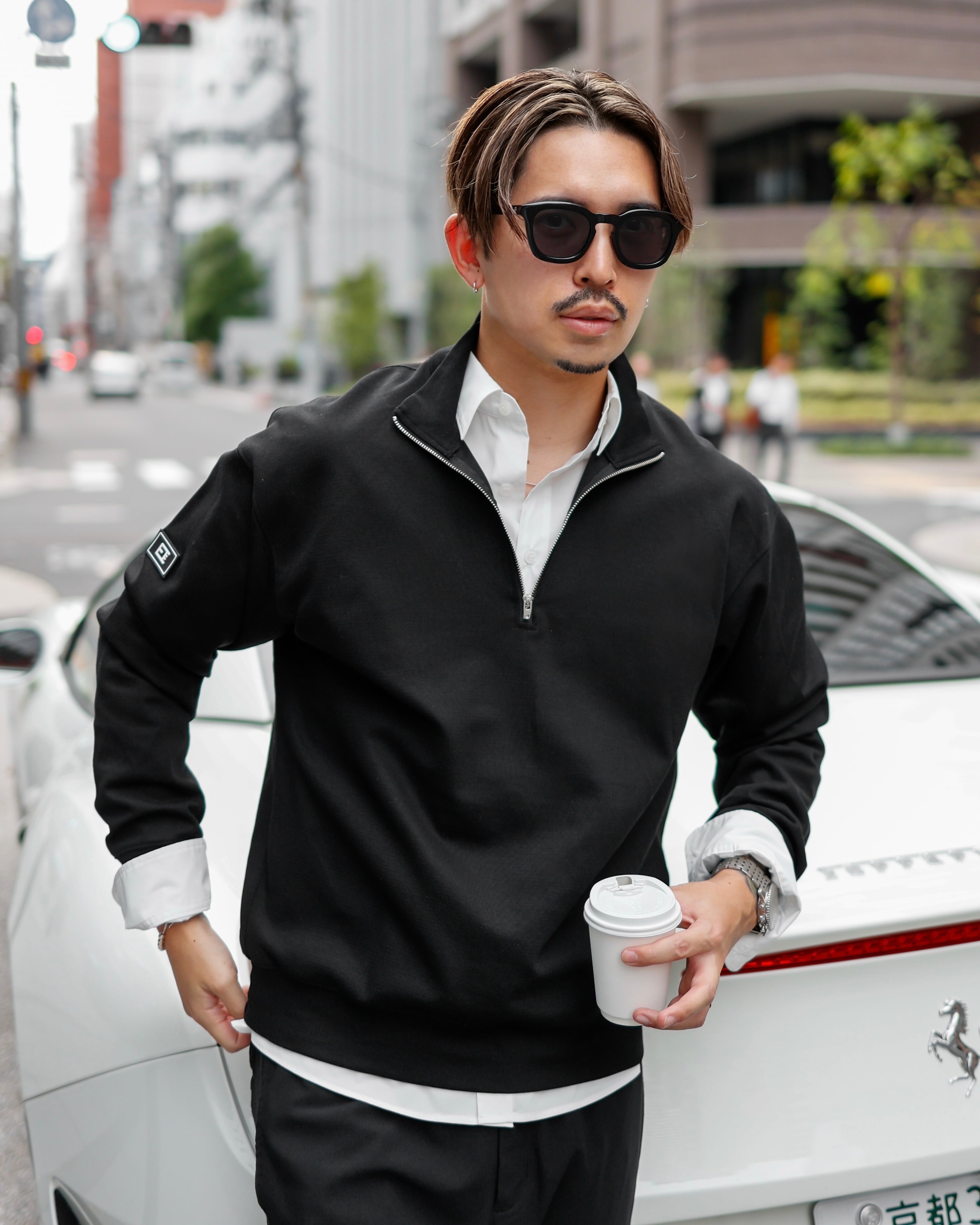 KV-541】【最高級『極』ミラノリブ】Premium Over Half-zip Sleeve