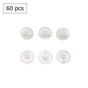 日本製 60個セット ピアスキャッチ お花ひまわり型 樹脂シリコンキャッチ (60個)