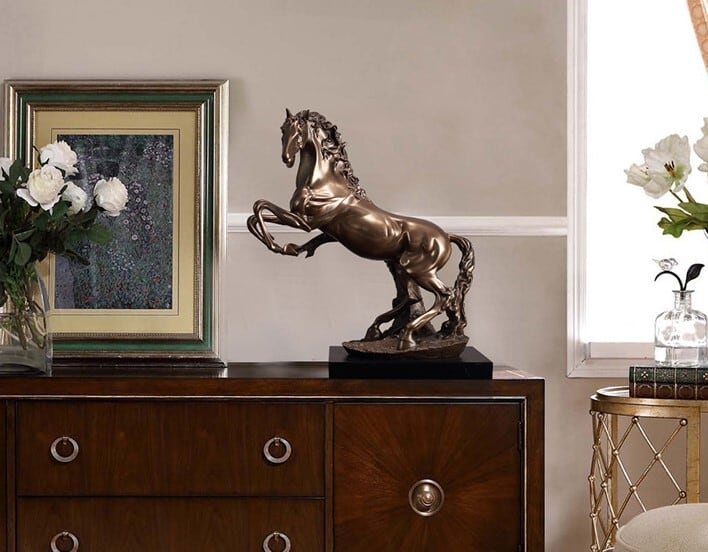 ブロンズ風 馬の彫刻オブジェ | Russel 海外インテリアセレクトショップ