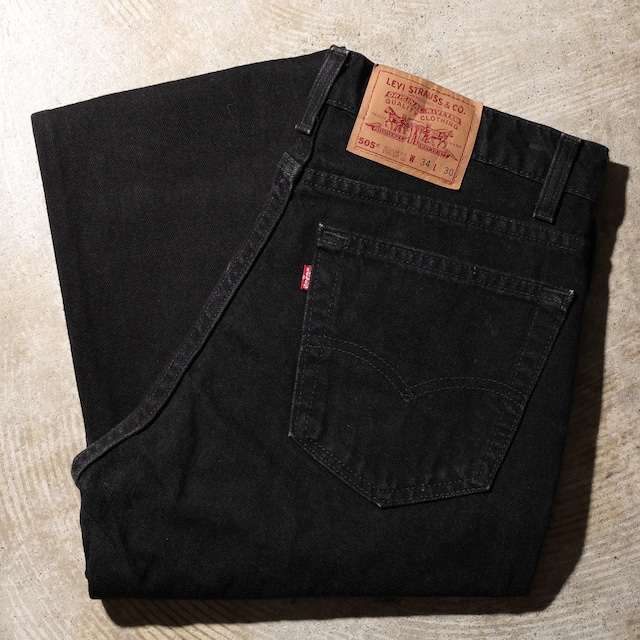 極美品 34×30 505-0260 USA 94年 サルファーブラックデニムパンツ Levi’s リーバイス 黒