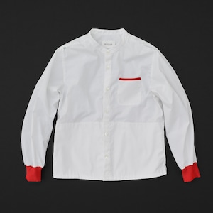 マルチポケットシャツ 2nd 白×赤+P