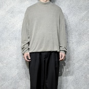 cotton rayon mock neck knit