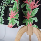 フラダンス 衣装 ワンピース ドレス ブラック系 マーメイドライン エムエムジェイ 日本製 ハワイアンプリント アロハ フラ ダンス MermaidLine MMJ レッスン 練習 ベロア グリーン系 レッド系 黒 緑 赤 フラワープリント 花柄 植物柄 華やか 高級感 上品 おしゃれ リゾート ダンス衣装 エレガント ステージ用 フェスティバル